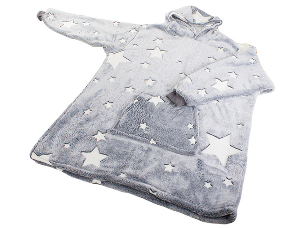 Ciepła bluza koc oversize xxl 2w1 gruba futrzak