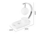 Lampka księżyc rgb z ładowarką indukcyjną 10w led usb głośnik bluetooth