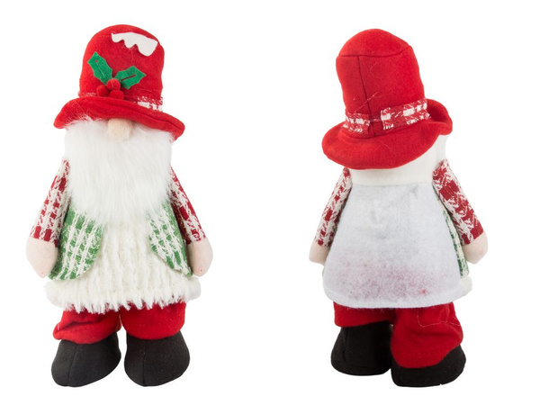 Skrzat krasnal podświetlany led brzuch świąteczny gnom pod choinkę 30cm