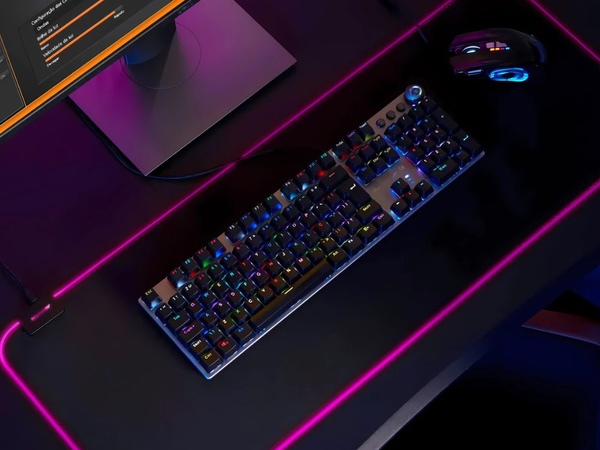 PODKŁADKA GAMINGOWA PODŚWIETLANA RGB XL 80X30 POD MYSZKĘ KLAWIATURĘ USB