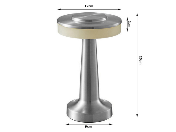 Lampka nocna stołowa dotykowa lampa 3 stopniowa do sypialni bezprzewodowa