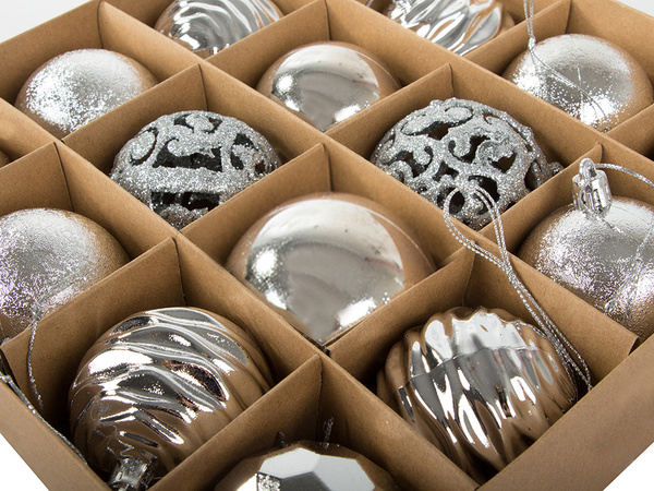 Bombki choinkowe na choinkę 6cm zestaw 16szt bombka ozdoba święta wzory