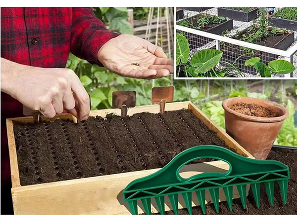 Ręczna sadzarka na 12 otworów dziurkacz siewnik ogrodowy do sadzenia roślin