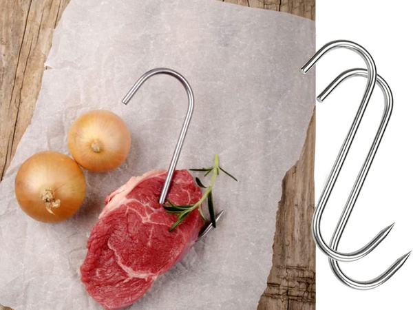 Haki haczyki do wędzenia kiełbasy wędzarnicze wędlin 10szt duze stalowe