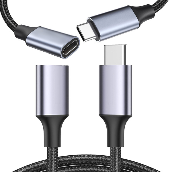 Kabel przedłużacz przedłużka usb-c adapter oplot przedłużający przewód 2m