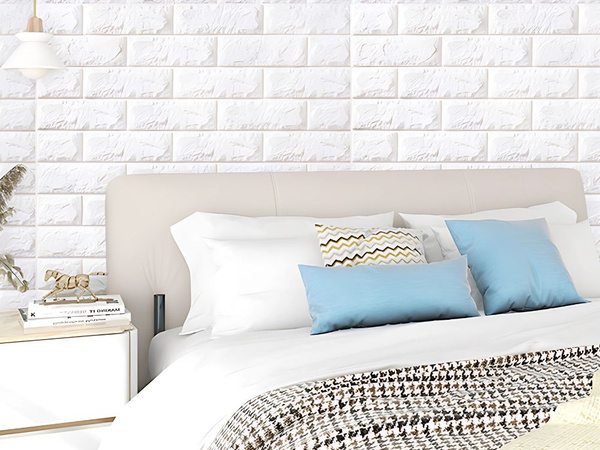 PANELE ŚCIENNE 3D CEGŁA BIAŁA TAPETA SAMOPRZYLEPNE DEKORACYJNA PIANKOWA