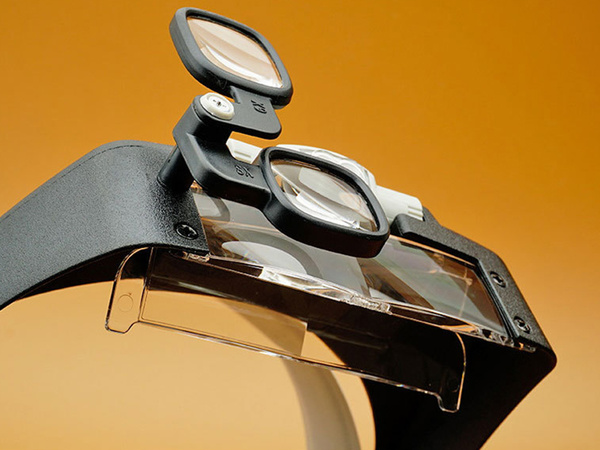 Lupa na głowę 2 led okulary precyzyjne serwisowe zegarmistrzowskie 1.5x 17x