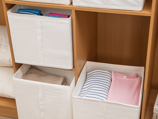 Organizer pudełko pojemnik na ubrania odzież pościel do szafy na regał duże