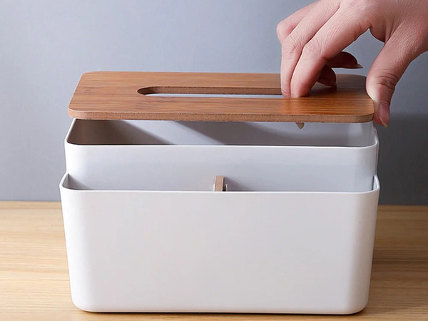 Pojemnik na chusteczki higieniczne pudełko organizer chustecznik podajnik