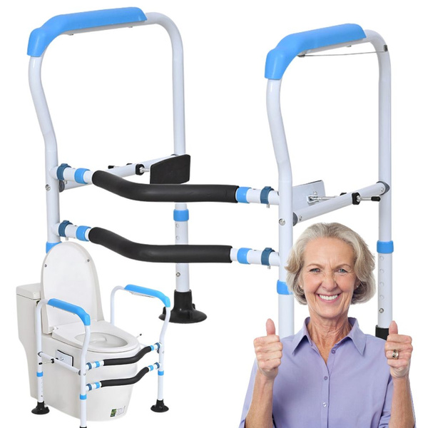 Uchwyt toaletowy regulowany poręcz wc stabilna dla osób starszych seniorów