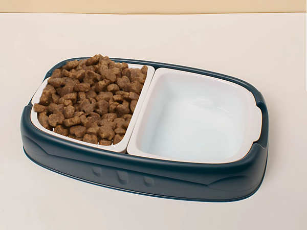 Podwójna miska dla psa kota wyjmowane miski na wodę i karmę duża plastikowa