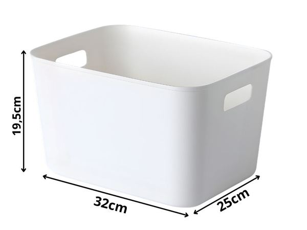 Pojemnik do przechowywania organizer kosz z uchwytami uniwersalny 32x25 cm