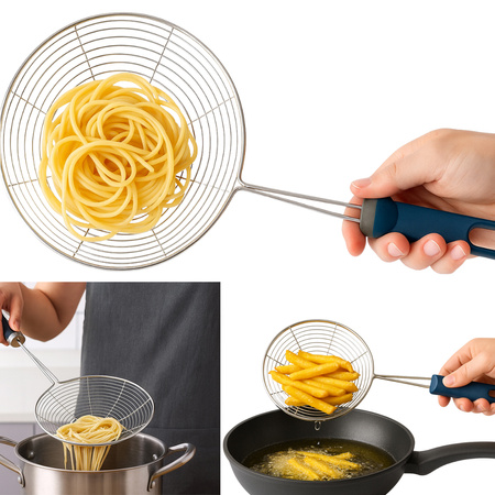 Cedzak łyżka sitko chochla do smażenia do pierogów frytek szumówka kuchenna