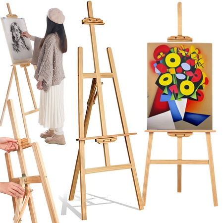 Sztaluga malarska duża drewniana stucyjna plenerowa dla dzieci i dorosłych