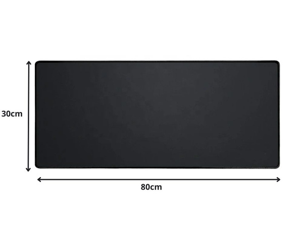 PODKŁADKA GAMINGOWA POD MYSZ I KLAWIATURĘ XL 80x30 CM ANTYPOŚLIZGOWA CZARNA