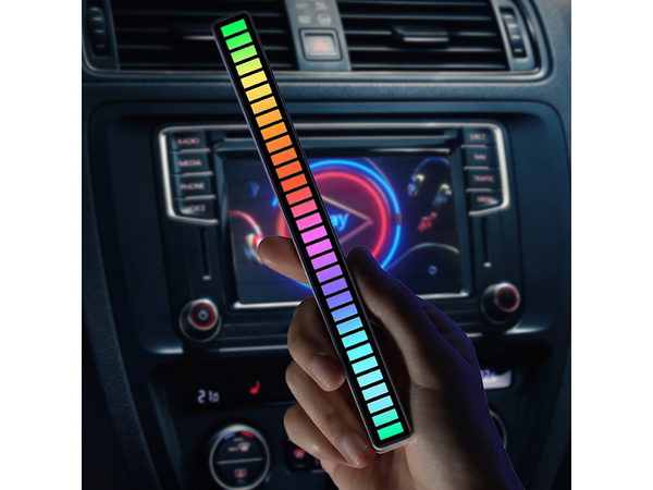 LEDY USB REAKCJA NA DŹWIĘK MULTIKOLOR NEON RGB LED AKUMULATOROWE