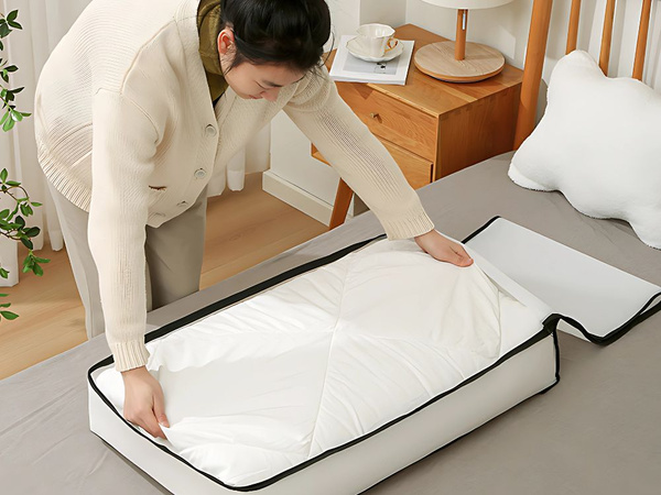 Organizer na pościel ubrania pojemnik na koce kołdrę pokrowiec na suwak xl