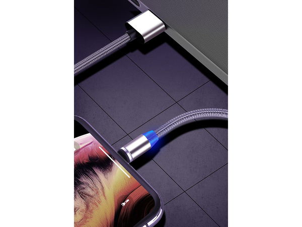Kabel magnetyczny przwód do ładowania 3w1 micro typ-c usb lightning 1m