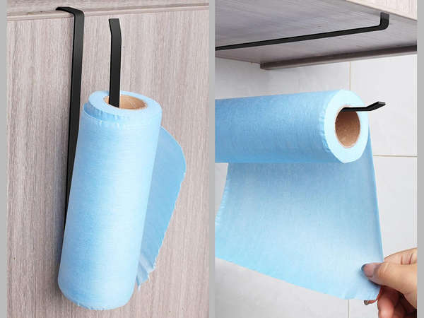Uchwyt wieszak na ręcznik papierowy kuchenny wsuwany metalowy mat loft