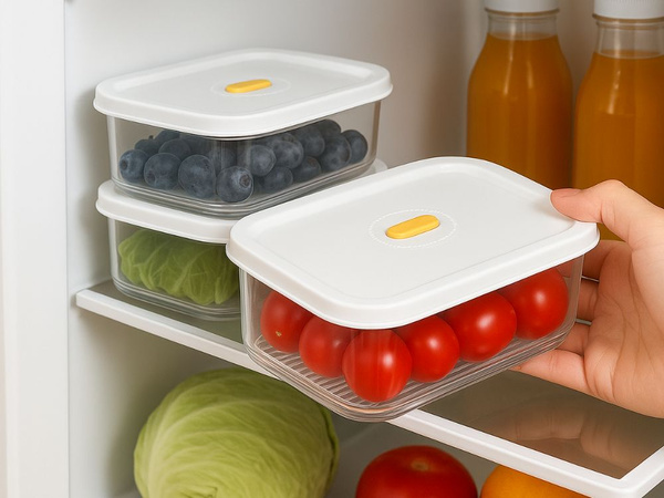 Pojemnik na żywność z pokrywką hermetyczny organizer do kuchni 600ml