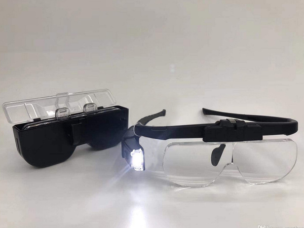 Okulary powiększające podświetlenie led lupa 4,5x