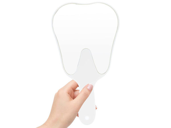 Lusterko do makijażu kosmetyczne dentystyczne ręczne w kształcie zęba