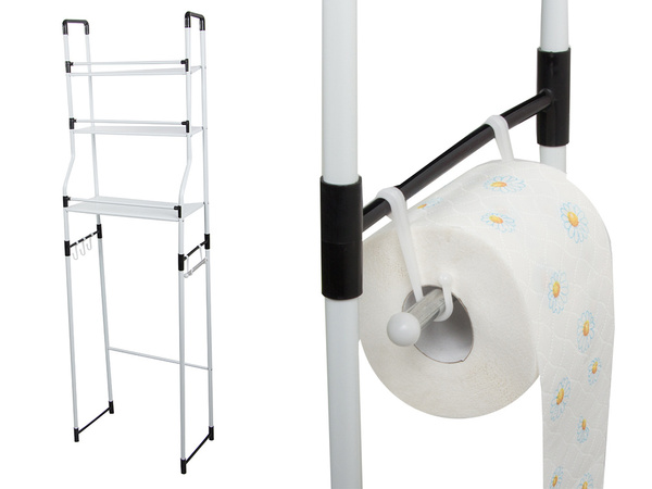 Półka stojąca nad pralkę toaletę stojak do łazienki szafka regał 3 półki