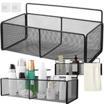 Koszyk wiszący kosz organizer metalowy zawieszany półka kuchenna czarna