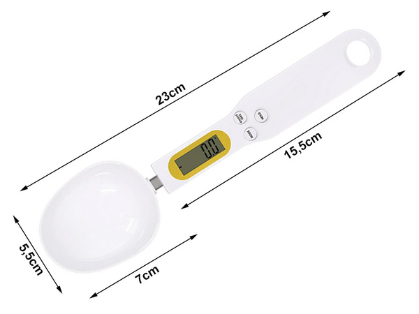 Waga kuchenna łyżka elektroniczna lcd cyfrowa prcyzyjna do ręczna 500g