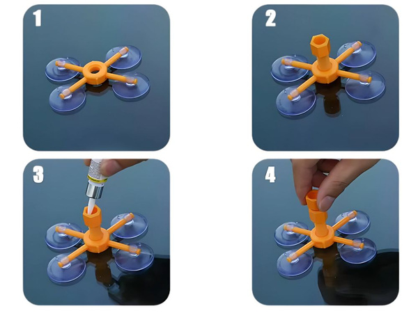 Zestaw naprawczy do naprawy szyby samochodowej odpryski pęknięcia klej szyb