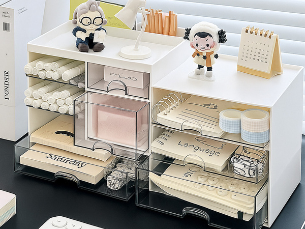 Szafka przybornik organizer na biurko półki na kosmetyki drobiazgi szuflady