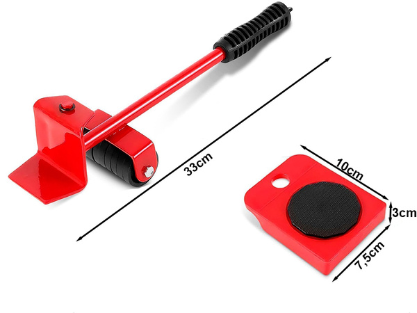 ZESTAW DO PODNOSZENIA TRANSPORTU MEBLI PRZEMIESZCZANIA DO 150KG 4 x ROLKI
