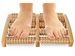 Masażer do stóp tradycyjny drewniany roller 2x5