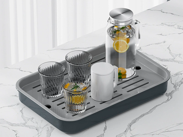 Taca kuchenna dwuwarstwowa ociekacz na naczynia warzywa owoce plastikowa