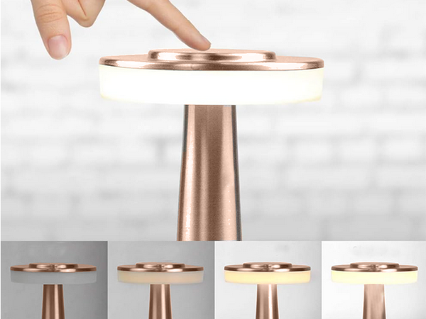 Lampka nocna stołowa dotykowa lampa 3 stopniowa do sypialni bezprzewodowa