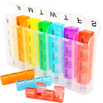 Pojemnik na leki tabletki pudełko tygodniowy pory dnia lekarstwa kasetka