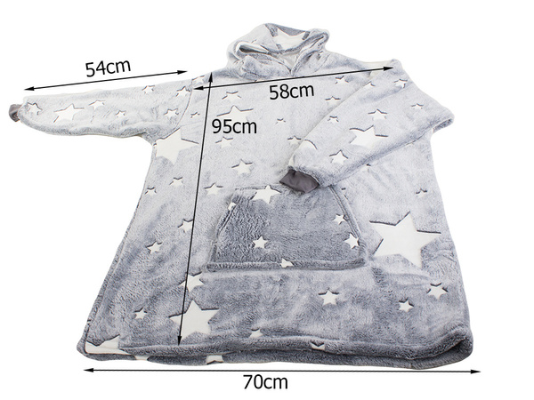 Ciepła bluza koc oversize xxl 2w1 gruba futrzak