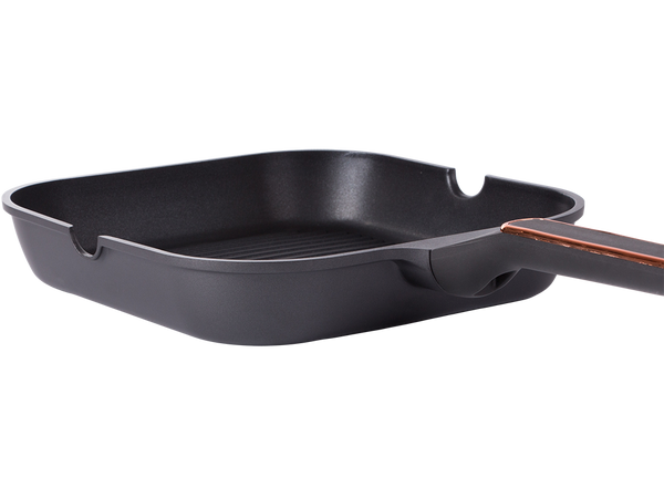 Patelnia grillowa do smażenia powłoka nieprzywierająca indukcja gaz 28cm