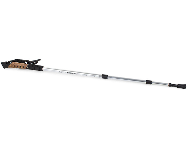 Kij Nordic Walking Z Korkową Rączką Kolor Srebrny