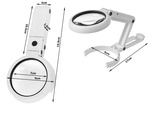 Lupa jubilerska biurkowa 5x 11x 8 led składana usb