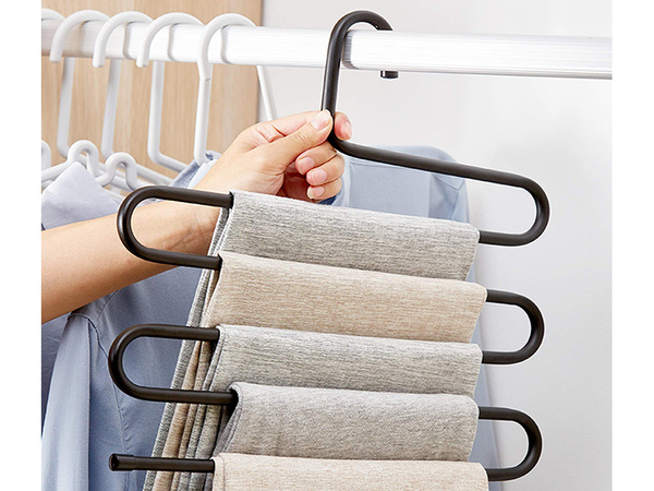 Wieszak wiszący na spodnie do szafy 5 par solidny
