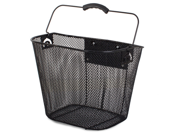 Duzy kosz rowerowy metalowy koszyk do roweru click