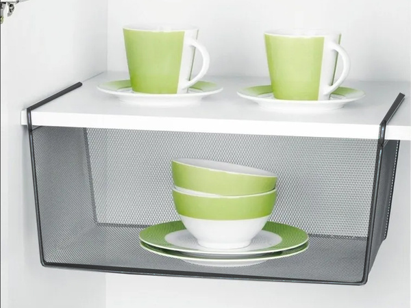 Kosz koszyk metalowy podwieszany półka kuchenna wisząca organizer pod półkę