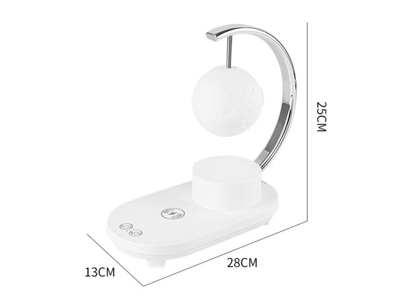 Lampka księżyc rgb z ładowarką indukcyjną 10w led usb głośnik bluetooth