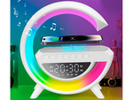 Lampka led rgb gamingowa ładowarka indukcyjna głośnik budzik radio zegar