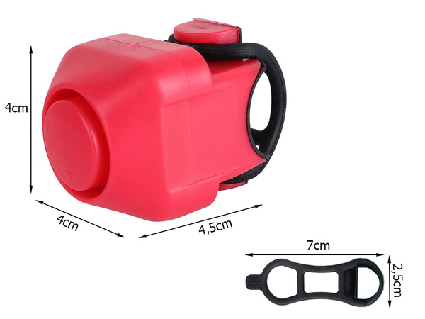 Dzwonek rowerowy klakson elektroniczny głośny 130 db syrena na rower alarm