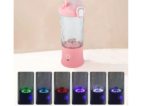 Blender do smoothie przenośny usb bezprzewodowy rozdrabniacz do lodu róż