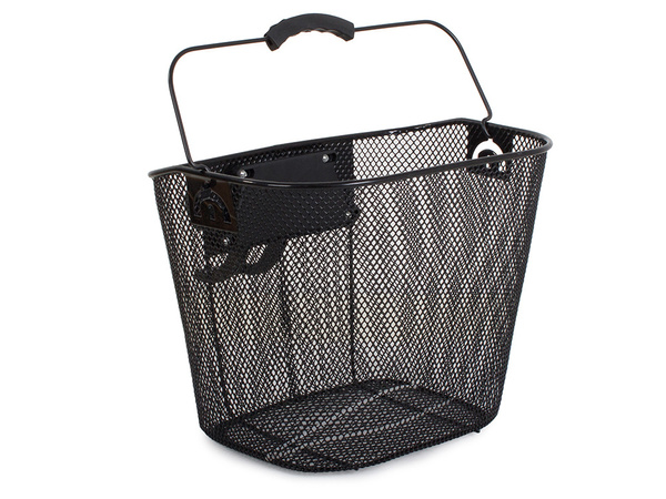 Duzy kosz rowerowy metalowy koszyk do roweru click