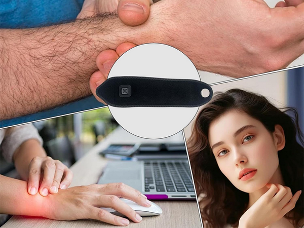 Opaska grzejąca na ból nadgarstka rozgrzewająca na usb orteza 3 poziomy