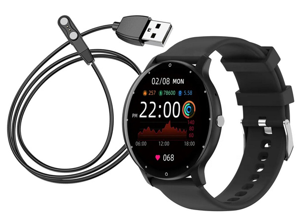 Smartwatch zegarek damski męski gumowy pasek sport bluetooth rozmowy